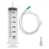 300ML Large Capacity Plastic Syringe with 3.2ft Tube For Hydroponics Lab Measuring, Watering, Refilling, Feeding