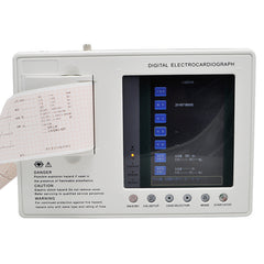 7-inch color LCD portable digital 3-channel 12-lead electrocardiograph