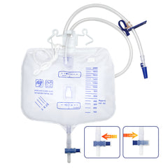 5 Pack 2000ML Urine Drainage Bags with Anti-Reflux Chamber