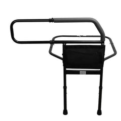 Bed Rail for Elderly Pregnant Adjustable Bed Assist Bar Handle with Storage Pocket
