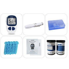 Electronic Glucometer Digital Handheld Blood Glucose Monitor Diabetes Test Meter Monitor Kit With 50 FREE test strips,Lancets