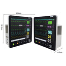 15-inch touch screen modular plug-in portable multi-parameter monitor ECG non-invasive blood pressure respiration temperature blood oxygen saturation blood pressure