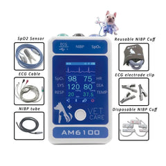 Am6100 veterinary monitor accessories can process animal vital signs