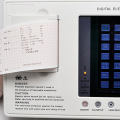 7-inch color LCD portable digital 3-channel 12-lead electrocardiograph