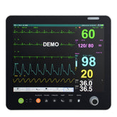 15-inch touch screen modular plug-in portable multi-parameter monitor ECG non-invasive blood pressure respiration temperature blood oxygen saturation blood pressure