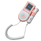 Portable color LCD display fetal heart monitor probe dual interface display