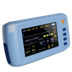 Handheld 6-Parameter Vital sign Patient Monitor ECG Pulse Rate Temperature