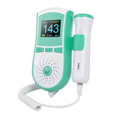 Portable color LCD display fetal heart monitor probe dual interface display