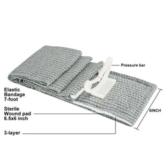 Be Prepared for Emergencies with 2 Israeli Bandage Compression Trauma Wound Dressings - 6inch First Aid Essential Set