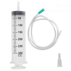 300ML Large Capacity Plastic Syringe with 3.2ft Tube For Hydroponics Lab Measuring, Watering, Refilling, Feeding