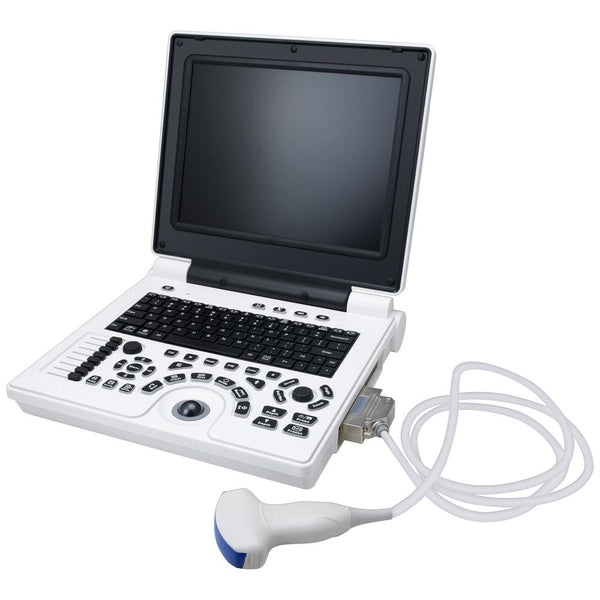 Portable ultrasound diagnostic system with 12.1" LCD screen, convex probe