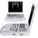 Portable ultrasound scanner with color Doppler convex probe and screen for 128 elements