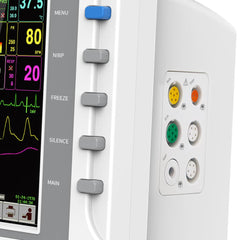 Portable Patient Monitor 7" TFT Color LCD Screen, ECG, RESP, SpO2, PR, NIBP, TEMP