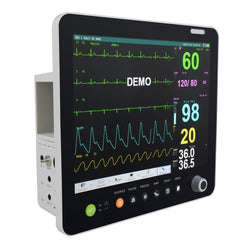 15-inch touch screen modular plug-in portable multi-parameter monitor ECG non-invasive blood pressure respiration temperature blood oxygen saturation blood pressure