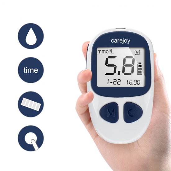 Electronic Glucometer Digital Handheld Blood Glucose Monitor Diabetes Test Meter Monitor Kit With 50 FREE test strips,Lancets