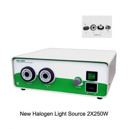 2x250W halogen endoscope light source 1600000 brightness
