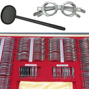 266-piece optical trial lens set in aluminum case with dustproof and lockable case Silver version