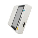 3-channel portable ECG machine with 7-inch touch screen LCD equipped with 2-lead electrodes and universal voltage compatibility
