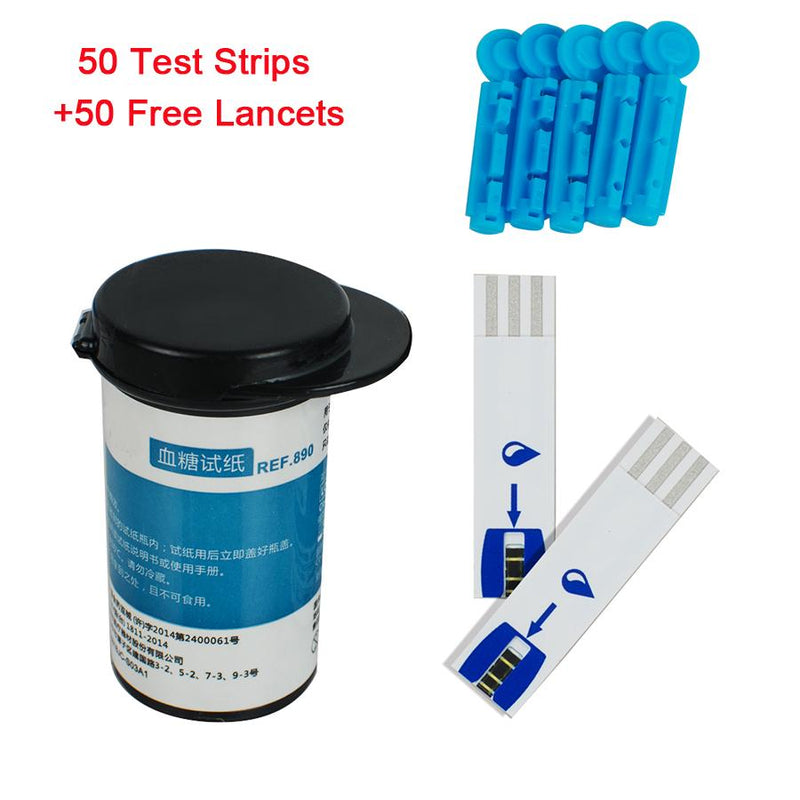 Blood Glucose Monitoring Kit - Portable Diabetes Test Strips and Lancet Blue
