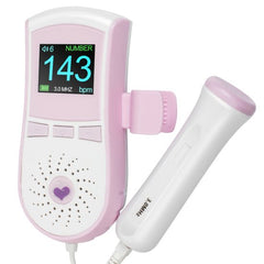 Portable color LCD display fetal heart monitor probe dual interface display