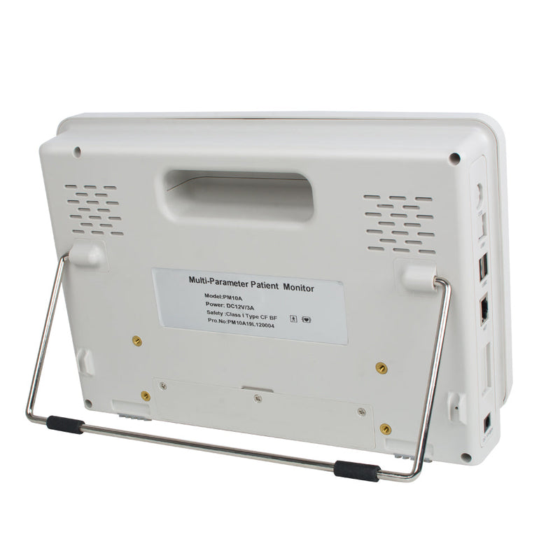 10 Inch Multi-parameter Monitor ICU CCU Vital Sign Dental Patient Monitor ECG NIBP RESP TEMP SPO2 PR