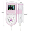 Portable color LCD display fetal heart monitor probe dual interface display