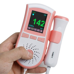Portable color LCD display fetal heart monitor probe dual interface display