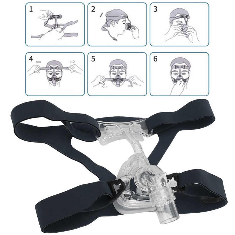 Breathing Machine Face Guard Head Belt Set Silicone Universal