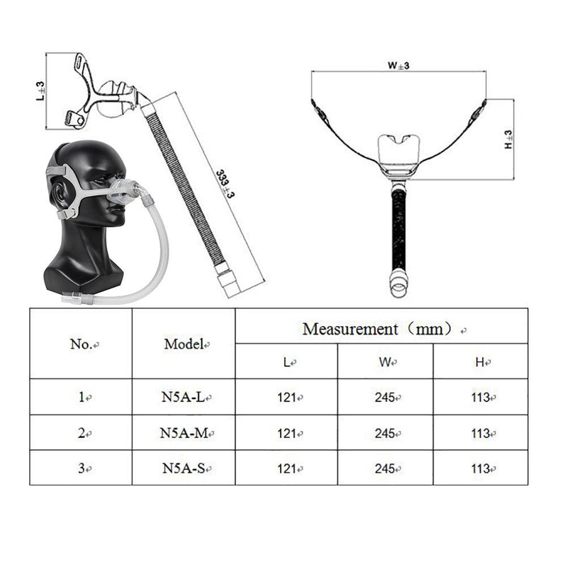 CPAP Nasal Mask For Sleep Apnea With Free Adjustable Headgear