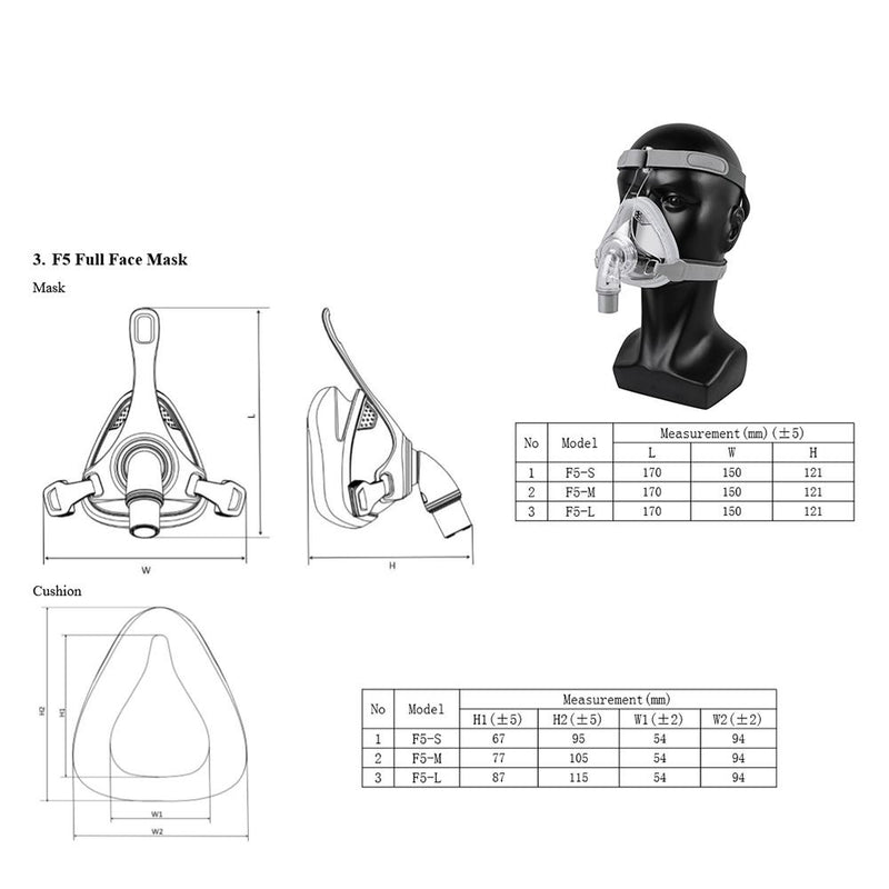 Full Face Mask CPAP Auto Mask With Free Adjustable Headgear