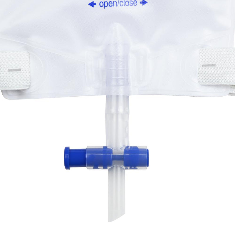 750ml Urinary Drainage Bag Latex Free Urine Leg Bag with Anti-Reflux Valve 5pcs