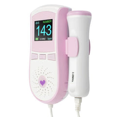 Portable color LCD display fetal heart monitor probe dual interface display