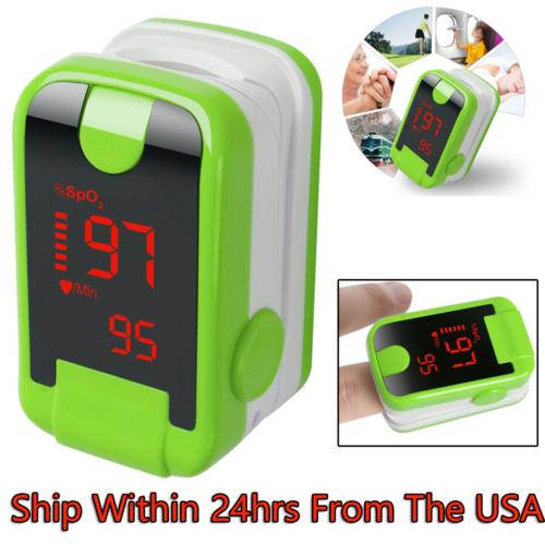 Portable LED Finger Tip Pulse Oximeter Blood Oxygen SpO2 PR Monitor Respiratory Heart Rate Oxygen Saturation Meter