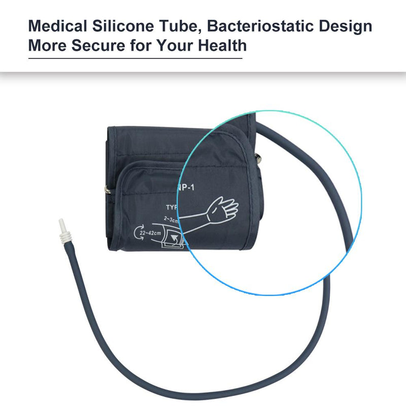 Medium Size Replacement Blood Pressure Cuff Applicable for Upper Arm Circumference 8.7-16.5 Inches (22-42CM) With 3 Connectors (BP Machine Not Include)