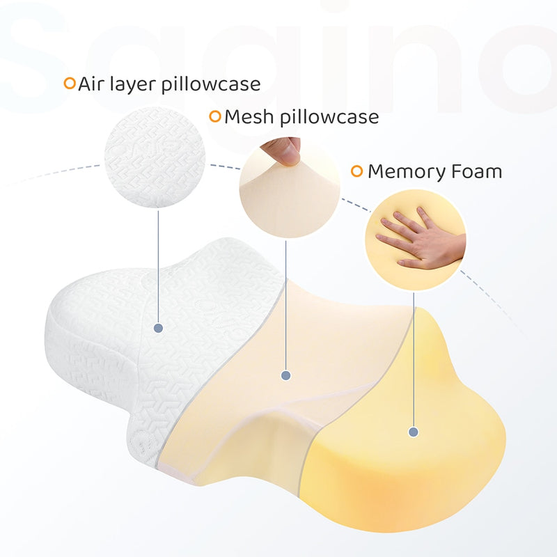 Memory Foam Bed Orthopedic Pillow for Neck Pain Sleeping Pillows