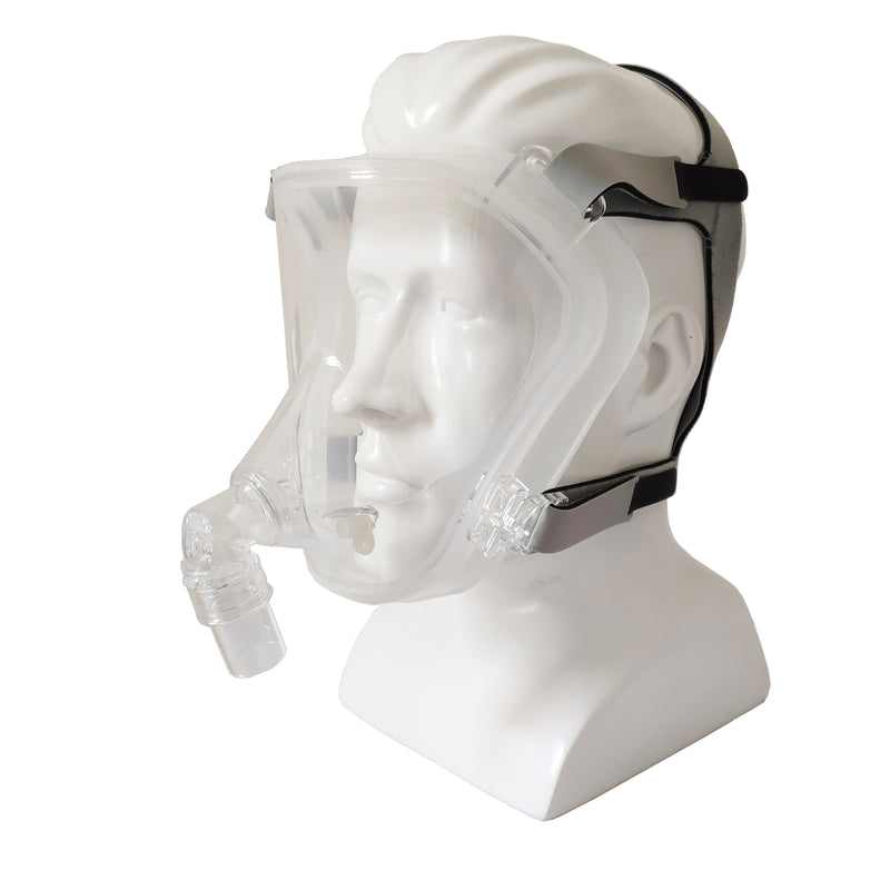 New CPAP Full Face Transparent Mask with Sleep Bandage for  Anti Snoring