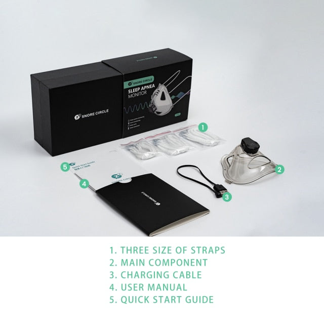 Bluetooth Rechargeable Sleep Breathing Monitor Snoring Stopper