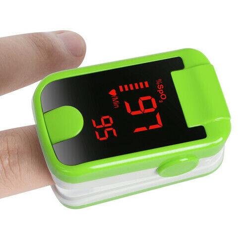 Portable LED Finger Tip Pulse Oximeter Blood Oxygen SpO2 PR Monitor Respiratory Heart Rate Oxygen Saturation Meter